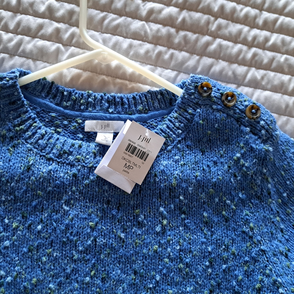 J. JILL SWEATER Long sleeves BRAND NEW size medium petite SOFT & COZY 42" chest - Picture 4 of 6
